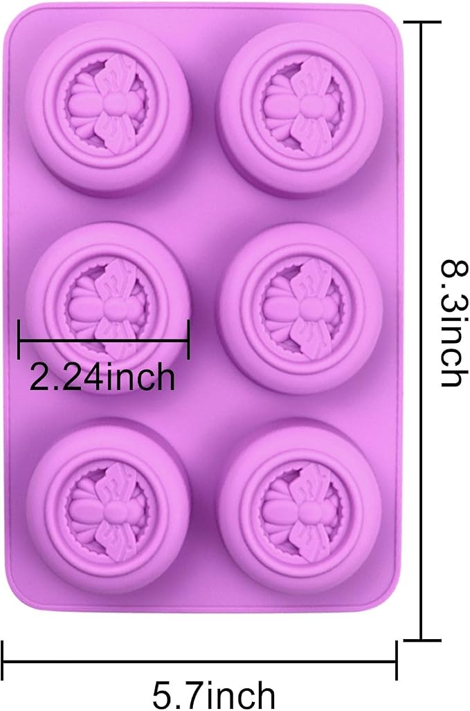 Soap Molds, Soap Molds for Soap Making, Perfect for Bee Soap Making, Honey Silicone Molds for Handmade Soap, Lotion Bars, Wax Melts, Beeswax （3 Pack - Bee）