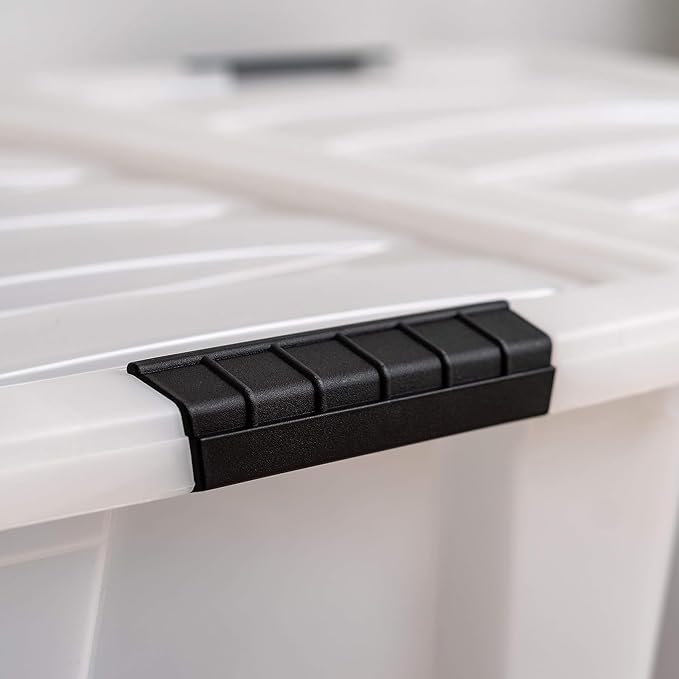 IRIS USA 6-Pack 40 Quart Storage Bins with Lids, Pearl