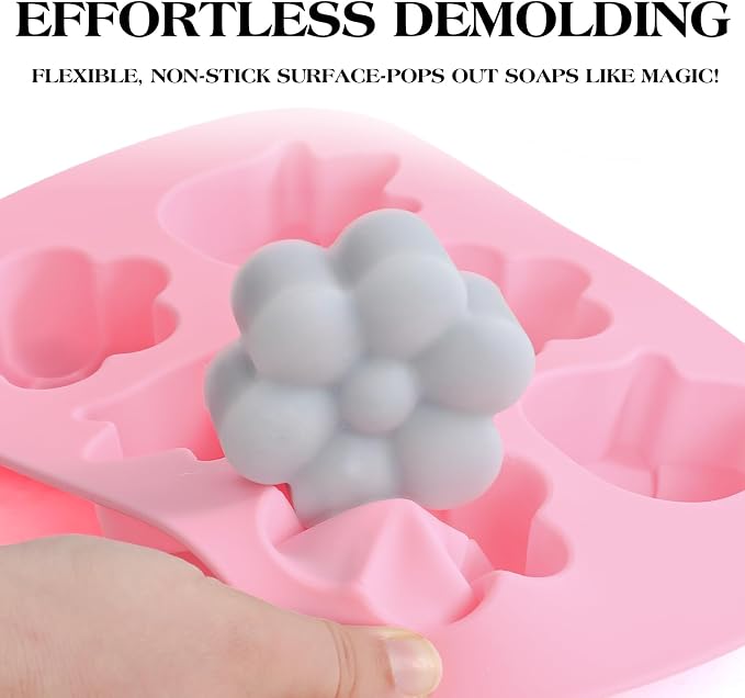 SJ Silicone Molds for Crafts, Tulip & Flower Resin Mold, 2 Pack 6 Cavity | Create Handmade Soap, Wax Melts, Resin Crafts & DIY Gifts, Flexible Material with Easy Release and Reusable Design