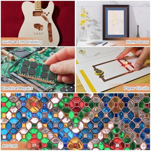 LOVIMAG Copper Tape (1/4inchX82.5FT) 2 Pack HVAC Foil Anti Tarnish Strips