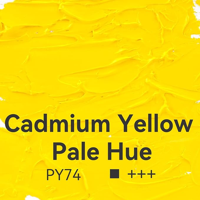 PHOENIX Cadmium Yellow Pale Hue Oil Paint 200ml / 6.75 Fl oz | Single Large Tube, Artist Quality, Oil Based, For Professionals