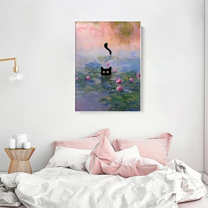 Black Cat Diamond Art Kits for Adults Cute Diamond Painting Kit Beginner