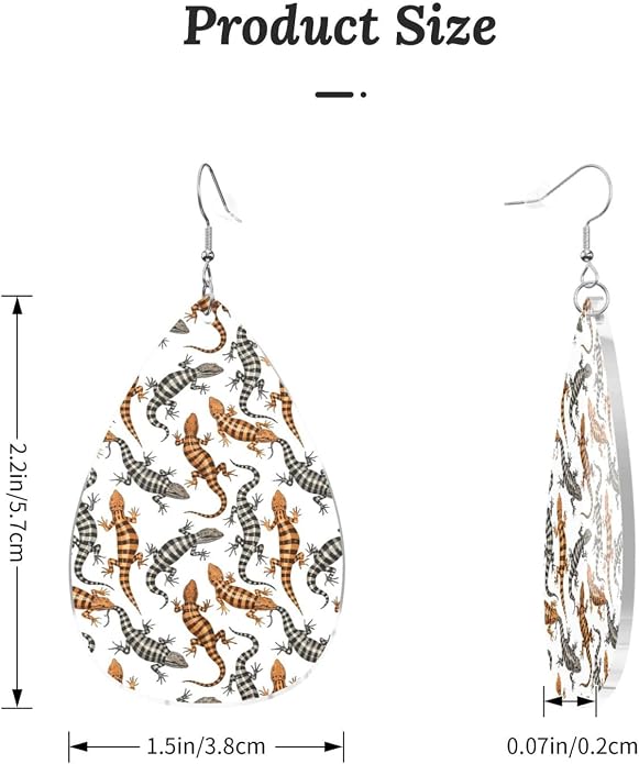 Math Formula Equation Black Drop-Shaped Earrings 2.2 x 1.5 Inches