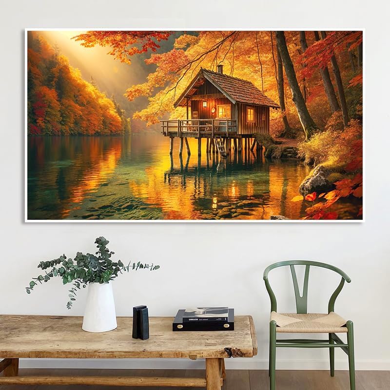 Large Diamond Art Kits for Adults Fall Landscape Big Diamond Painting Kits