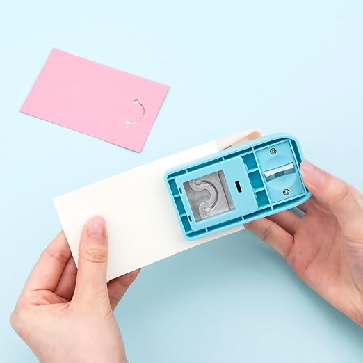 BAOFALI Portable Hangtag Punch Versatile Punch Tool for DIY Making Keychain Jewelry Display Cards Tags.Fits 80-500gsm Paper, Cardboard/Wood,2mm EVA, 0.5mm PP/PVC Sheet, 0.1mm Aluminum/Coppersheet