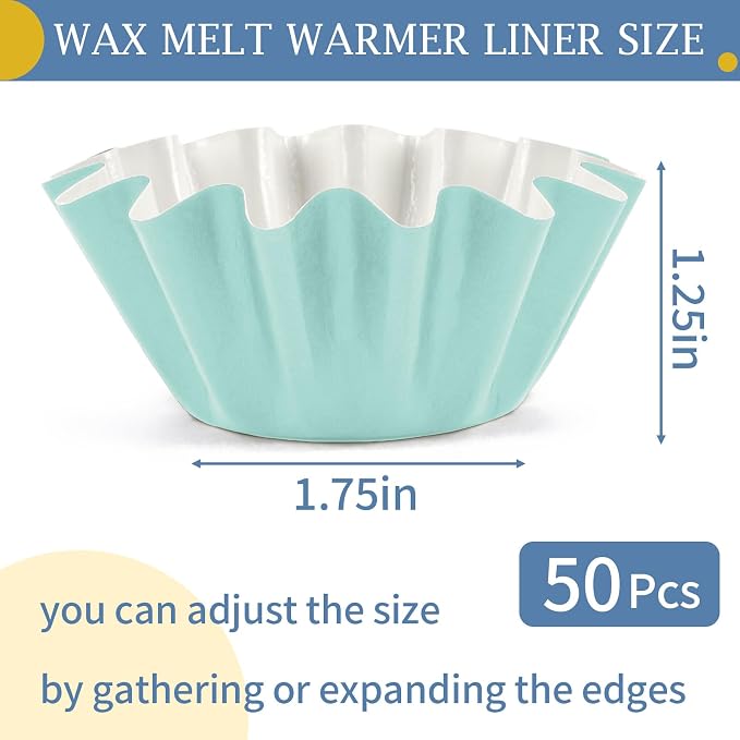 PEASUG 50 Pcs Wax Melt Liners Leakproof Reusable Universal for Warmers