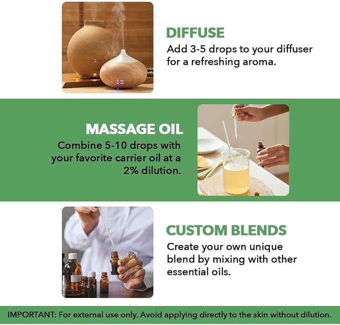 Majestic Pure Tea Tree Essential Oil for Diffuser - 4 Fl Oz | 100% Pure and Natural Tea Tree Oil for Hair, Skin Care, Carrier Oil Blend, Aromatherapy, Soap and Candle Making Scent