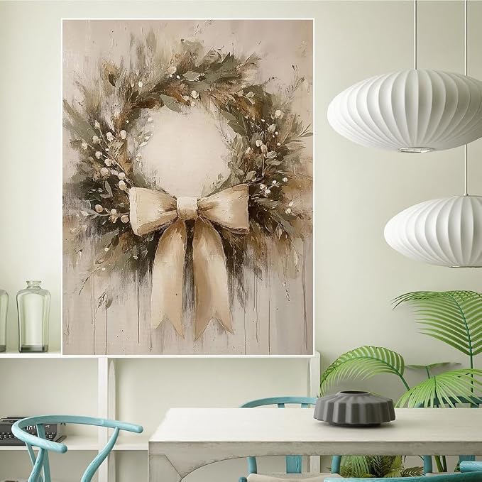 BAWKENTON Christmas Paint by Numbers Kits for Adults Beginner
