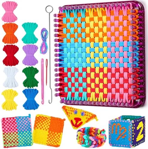 REENLIV Upgraded Weaving Loom Kit Toys for Kids & Adults, DIY Arts & Crafts