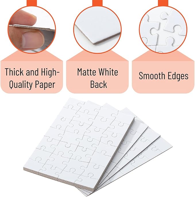 Mr. Pen- Blank Puzzle, 32 Pack, 28 Pieces/Pack, 5.5" x 8.1"