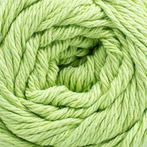 Craft County 100% Cotton Yarn Medium (Size 4) – Weaving, Knitting, and Crochet – Hot Green (120 Yards)