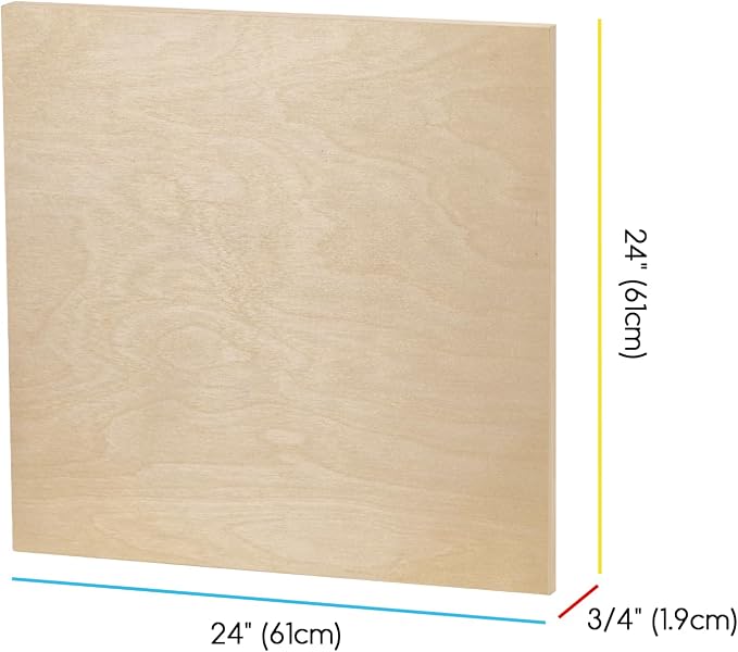 MEEDEN Unfinished Wood Canvas Board:24x24 Canvas Panel Pack of 2