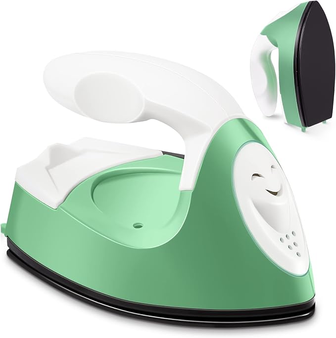 Honoson Mini Craft Iron with Charging Base Tiny,Green