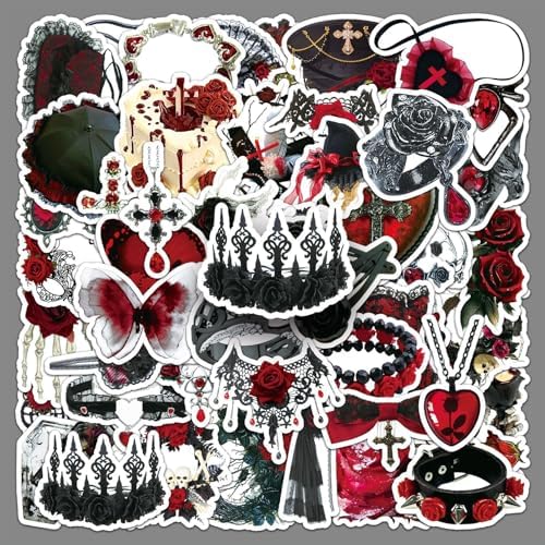 50Pcs Gothic Dark Aesthetic Stickers Set