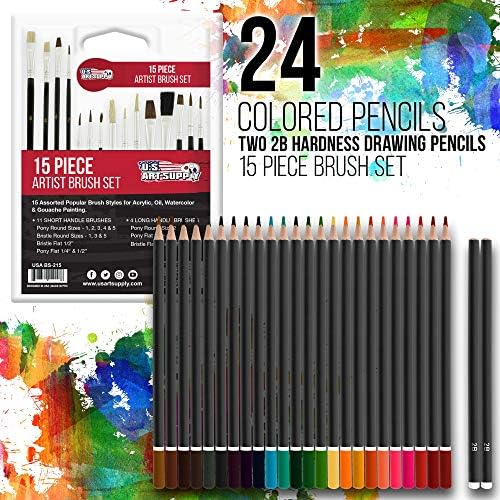U.S. Art Supply 162-Piece Mega Wood Box Artist Kit for Painting, Drawing