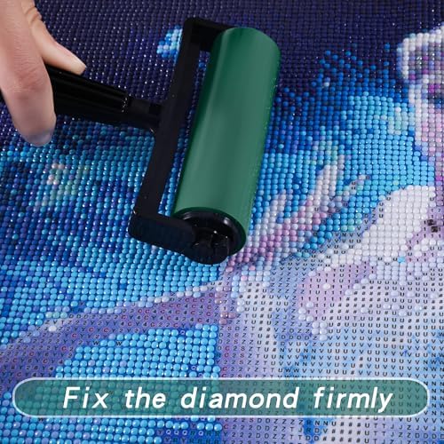 LYMUSUMI 61PCS 5D Diamonds Art Accessories and Tools Kits with Diamond Painting Roller and Diamond Art Storage Box for Adults or Kids（Green）