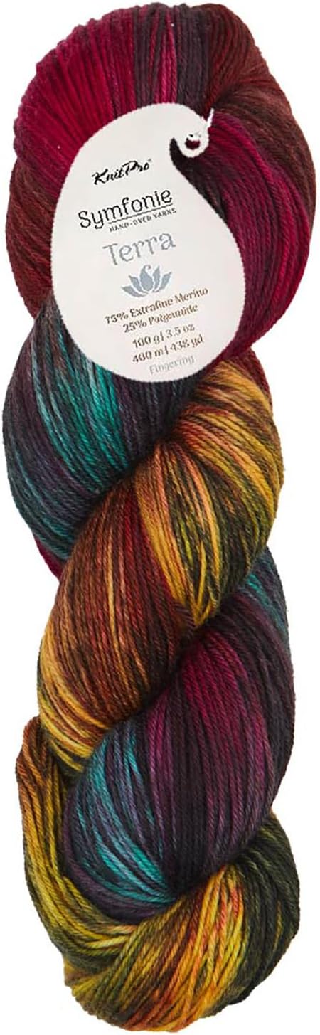 KnitPro Symfonie Fingering Weight Merino Wool Yarn 100g, Harvest Vine