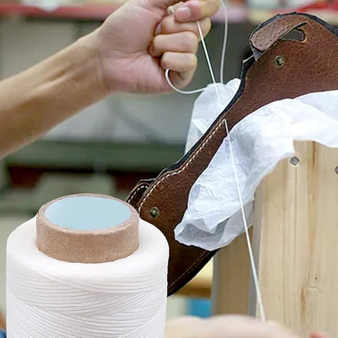 284Yards Leather Sewing Thread Waxed, Waxed Polyester Cord, Wax String | Waxed Thread for Bookbinding, Upholstery Thread Heavy Duty, Wax String for Leather Craft DIY/Bookbinding/Shoe Repairing