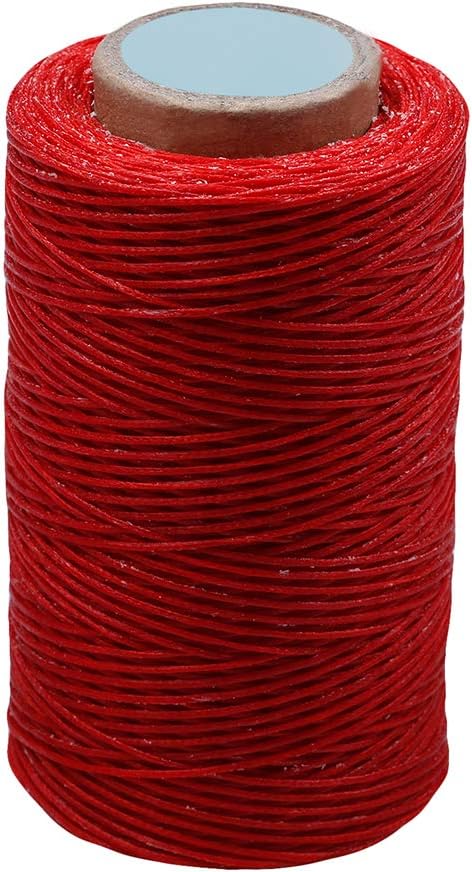 284Yards Leather Sewing Waxed Thread, 210D Upholstery Thread Heavy Duty | Waxed Thread for Bookbinding, Upholstery Thread Heavy Duty, Wax String for Leather Craft DIY/Bookbinding/Shoe Repairing