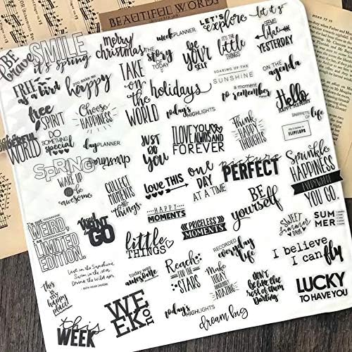 Doraking 90PCS Vintage Nice Words Sentences Sweet Happiness Stickers