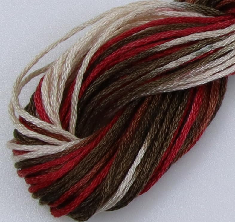 KCS Big skeins of 25 Meters Size 25 Color Variegated Cross Stitch Stranded Threads,6 skeins,4516