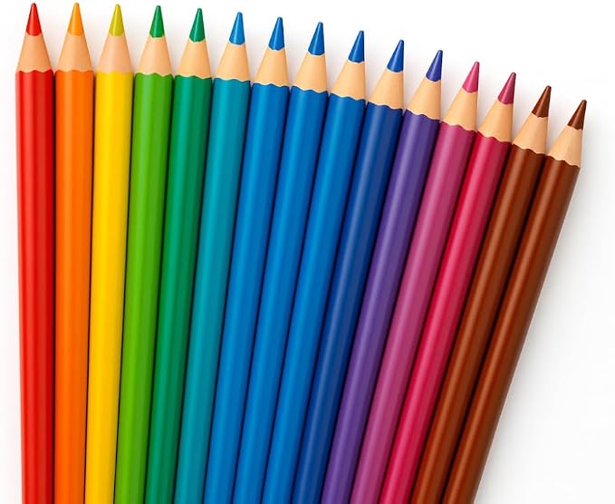 Colored Pencils Set, 24 Vibrant Pre-Sharpened Art Pencils for Adult Coloring, Sketching, Drawing, Shading, Blending, and Creative Projects
