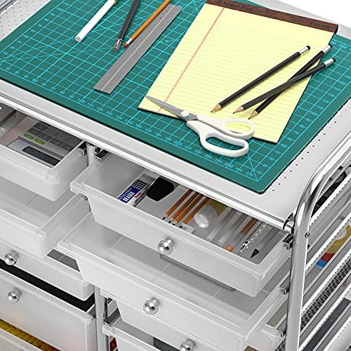 Simple Houseware 12 Drawers Rolling Utility Cart Organizer, Chrome