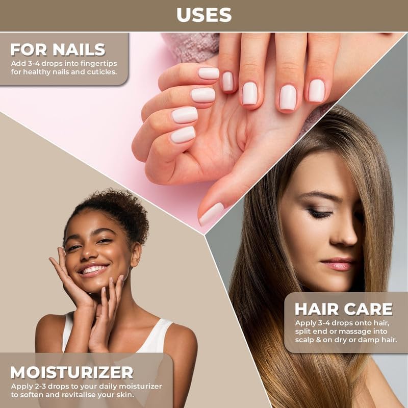 100% Plant Based Argan Oil - Moroccan Oil for Hair and Skin - Pure, Cold-Pressed, Natural - Best Argan Oils for Frizzy Hair, Face and Body - Pure Oils of Morocco - Hydrating and Nourishing