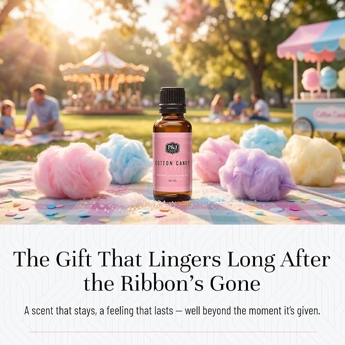 P&J Trading - Cotton Candy Scented Oil 30ml - Fragrance Oil for Candle Making, Soap Making, Diffuser Oil