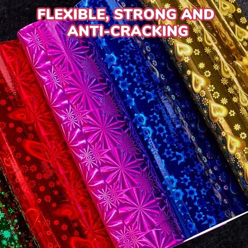 JoyCat Iridescent Laser Origami Paper, 50 Holographic Sheets, 6x6 Inch | Holographic sheets shift color in the light for eye-catching origami, gift wrapping, cards, party decor and metallic crafts.