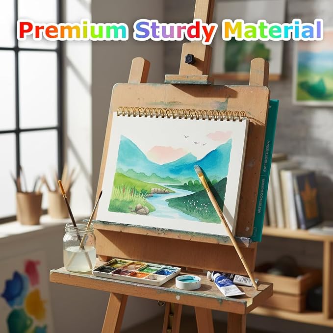 Hapikalor Watercolor Paper Pad, 5.5"x8.5" Water Color Paper, 140lb/300gsm | Artist Painting Drawing Paper Book, Art Supplies for Adults Kids, Watercolors, Watercolor Paint Set, Sketchbook, Green