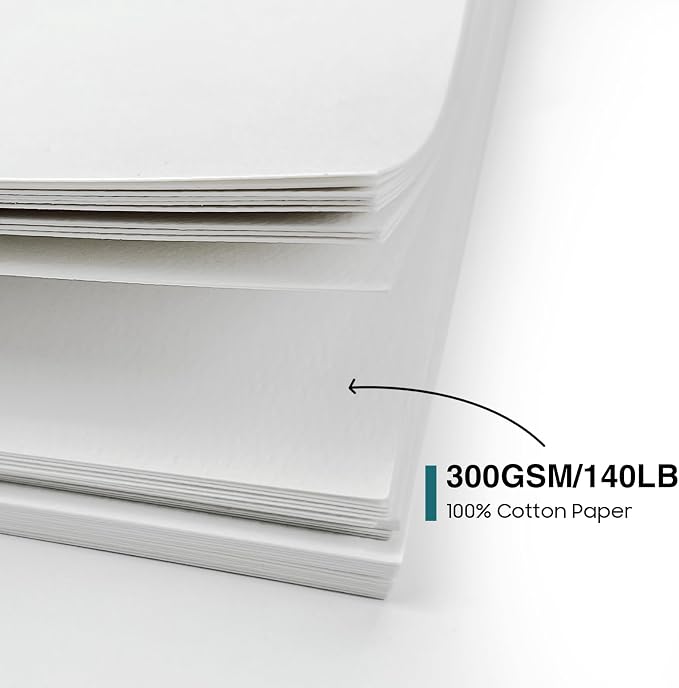 KOVIEDE 100 Pack Blank Watercolor Cards with Envelopes 4 x 6 Inch
