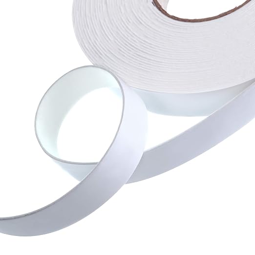 Tatuo 2 Rolls Double Sided Foam Tape for Mounting,1 Inch by 50 Feet,White
