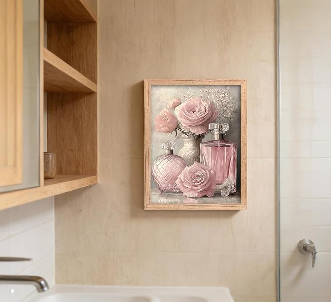 Diamond Art Kits for Adults,Pink flower Diamond Painting Kits 12 x 16in