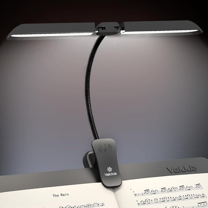 Vekkia 96 Led Rechargeable Music Stand Light - Folding Clip On Piano Lamp