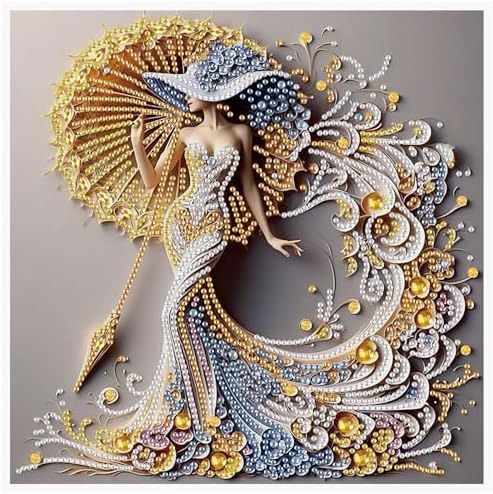 AiYuanzsh 5D Special Shaped Diamond Painting Kit - Charming Goddess Design, Unique Crystal Rhinestone Diamond Art Set for Beginners and Adults, Perfect for Home Wall Decor and Holiday Gifts