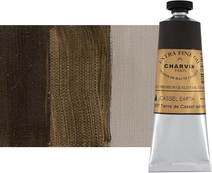 Charvin Extra Fine Oil Paint, Cassel Earth 60 mL - Triple-Milled, Rich Texture, Poppy Oil-Based, Light-Fast, Handmade, Archival Quality