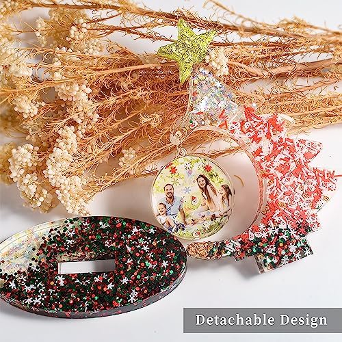 Large Silicone Mold, Photo Frame Resin Molds, Christmas Tree Shape Resin Molds for Epoxy Casting, Picture Frame Display Unique Crafts Making Resin Art Christmas Mold Table Home Decor Gift