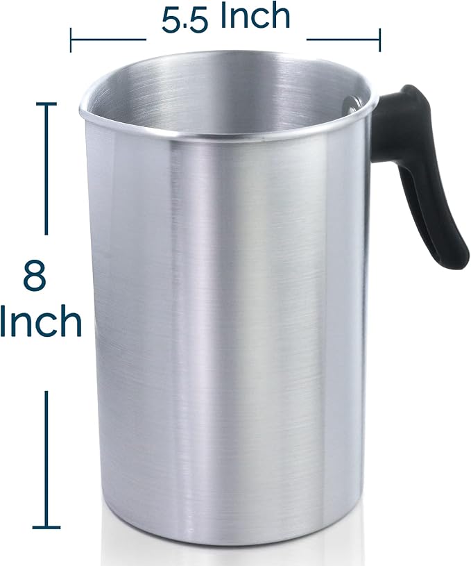 Aroparc Candle Making Pouring Pot 101oz, Wax Melting Pot, Pouring Pitcher | Dripless, Seamless, Heat-resistant Handle, Classic and Durable Wax Melter for Candle DIY, Easy to Use