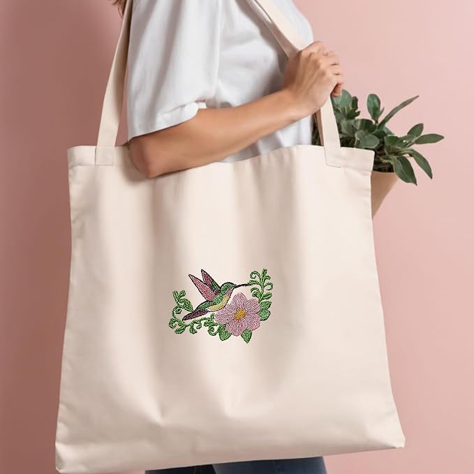 ORIGACH 4 Sheets Large Water Soluble Embroidery Patterns Stabilizers - Pre-Printed Scandinavian Floral Designs - Stick & Stitch Embroidery Paper for Hand Sewing Lovers
