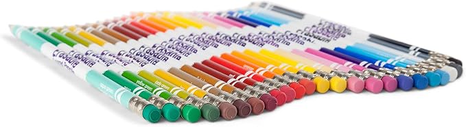Crayola Erasable Colored Pencils (24ct), Kids Coloring Pencils for Coloring Books, Assorted Colors, Arts & Crafts Supplies, Gifts, Ages 6, 7, 8