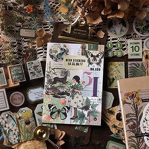 Vintage Stickers 20 Sheets Scrapbooking Supplies Journaling Decals (Beach)
