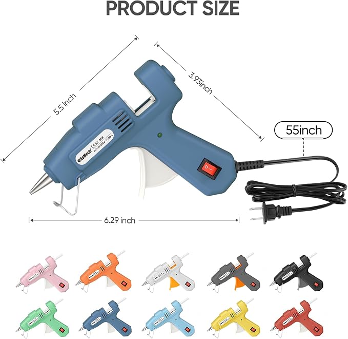 ROMECH 20W Mini Hot Glue Gun Kit, 30 Glue Sticks Set for DIY Crafts, Repair