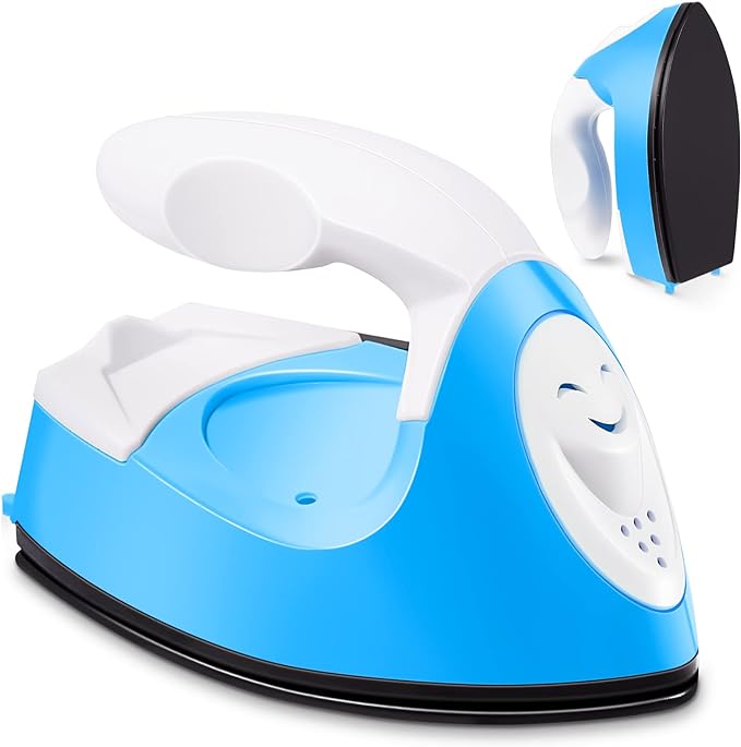 Honoson Mini Craft Iron with Charging Base Tiny,Blue
