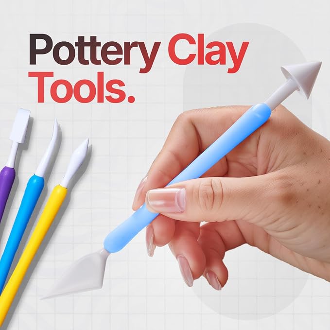19 Pcs Clay Sculpting Tools, Polymer Clay Tools & Air Dry Clay Accessories