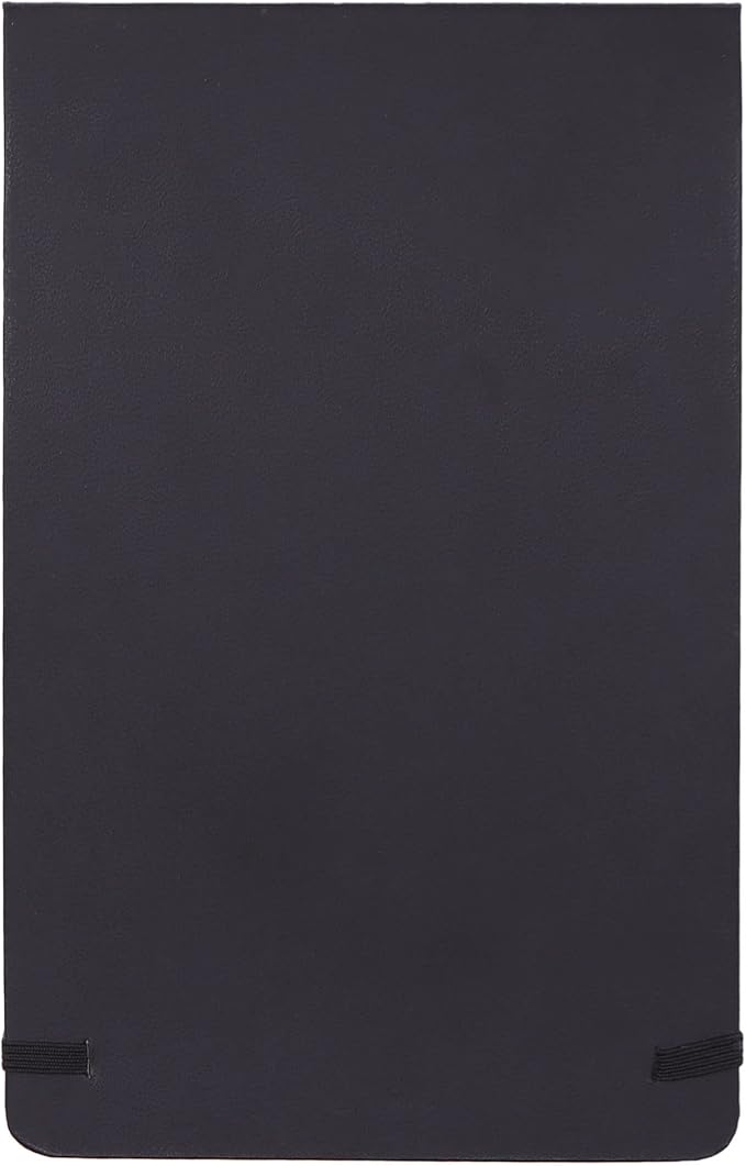 Amazon Basics Art Sketch Book for Drawing and Painting, Thick Paper, 5.25" x 8.25", 72 Sheets, Black (Pack of 2)