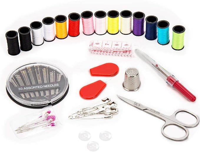 Sewing Kit, Sewing Kits for Adults, OKOM 68Pcs Thread for Sewing, Sewing Supplies, Sew Kit for Home,Traveler,Small Mini, Basic, Beginner, DIY, Needle and Thread Kit, Gift for Mother and Grandma
