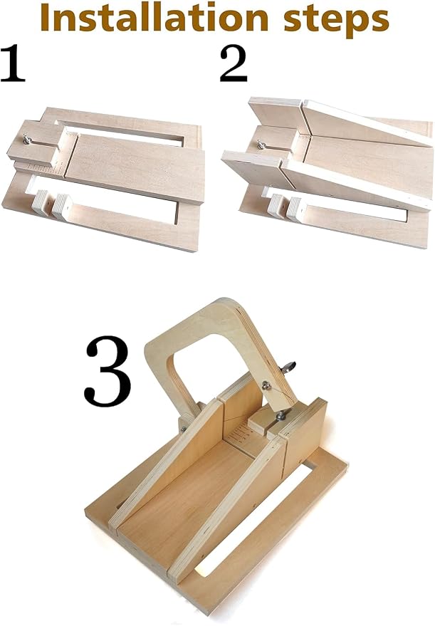 Silicone soap molds -Soap Cutting Tool Set Wooden Bamboo (Wire Slicer Cutting Tool)