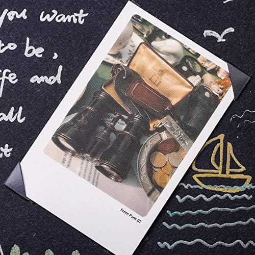 Bememo 2040 Pieces Self-Adhesive Photo Corners Stickers Acid Free Photo Mounting Corners for DIY Scrapbook, Album, Memory Books, Journal, Diary (Black and Transparent)