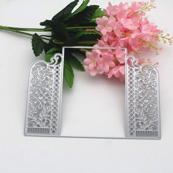 3D Card Shape Metal Cutting Dies, Invitation Card Background Dies Note Embossing Stencils for DIY Scrapbooking Photo Album Decorative DIY Paper Cards Making Gift, Classic Style Metallic Die Cut